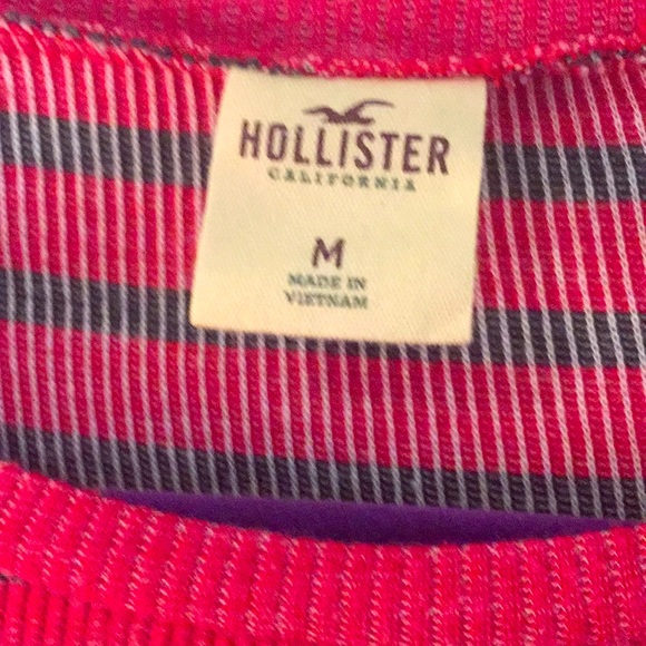 Hollister mauverust blue striped longsleeve jersey - Picture 3 of 11